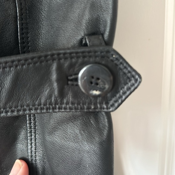 Cole Haan Short Trench Lambskin Doubke Breasted With Belt - Picture 6 of 10